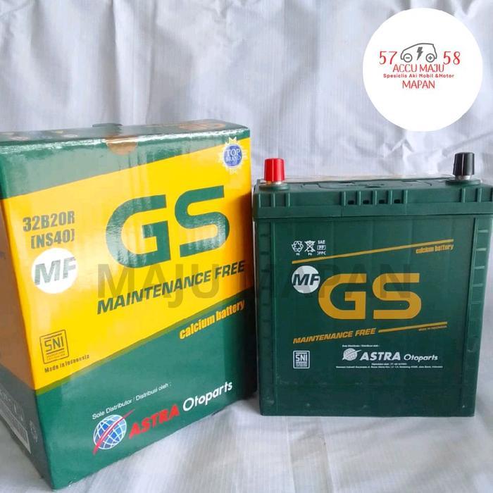 GS Aki Mobil GS MF Ns40 32B20R NS40 Maintenance Free Calcium Battery ASTRA Otoparts