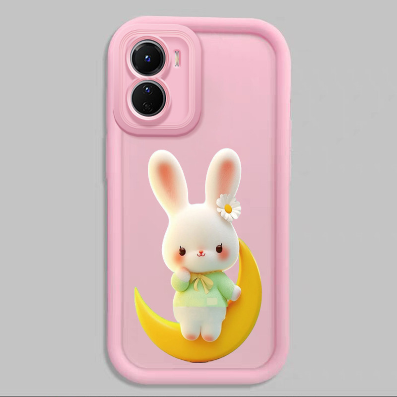 Casing Hp untuk VIVO Y16 Y35 4G Y35 5G Y56 5G Case Kelinci Bulan Kasing silikon Cesing Softcase Back