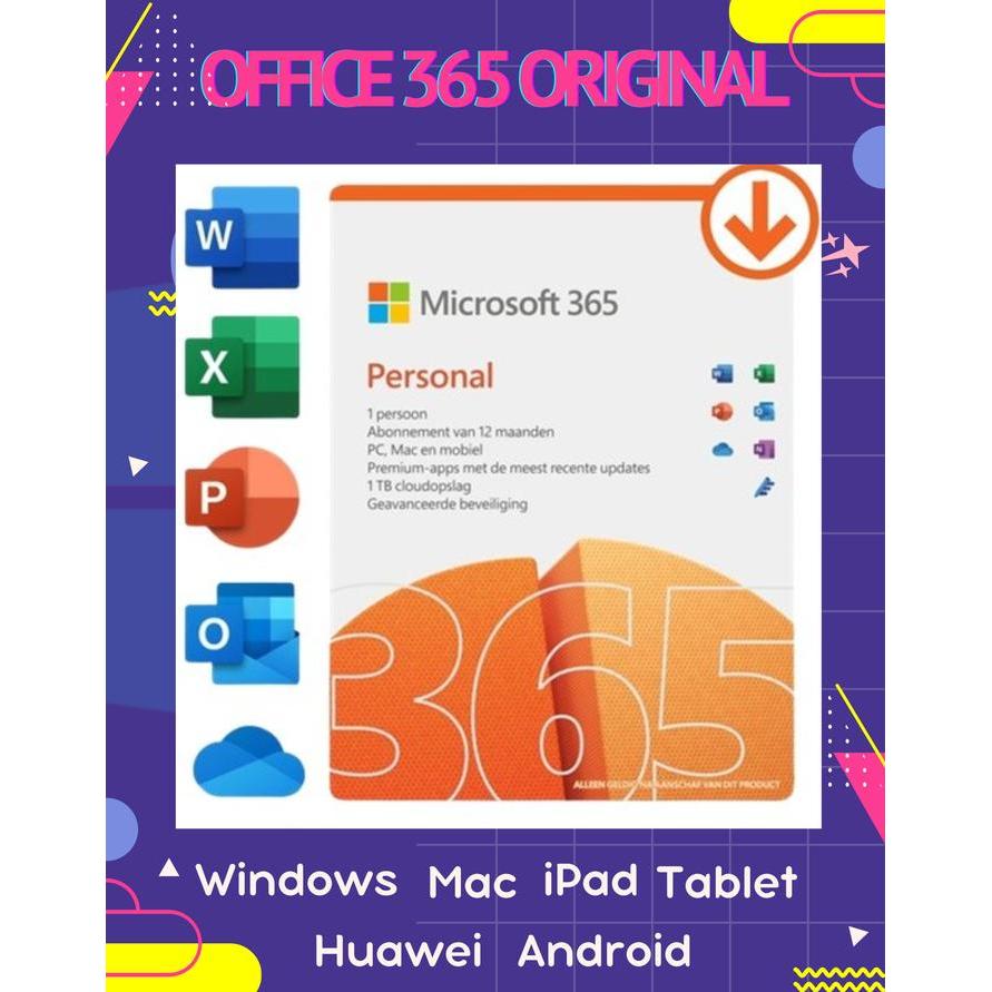 DISKON MICROSOFT OFFICE 365 ORIGINAL 1 USER 5 DEVICE MAC/ MACBOOK/ WIN/ IPAD/ TAB/ ANDROID