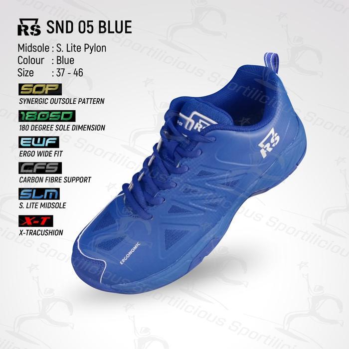 Sepatu Bulutangkis RS SND 05 Blue Olahraga Badminton