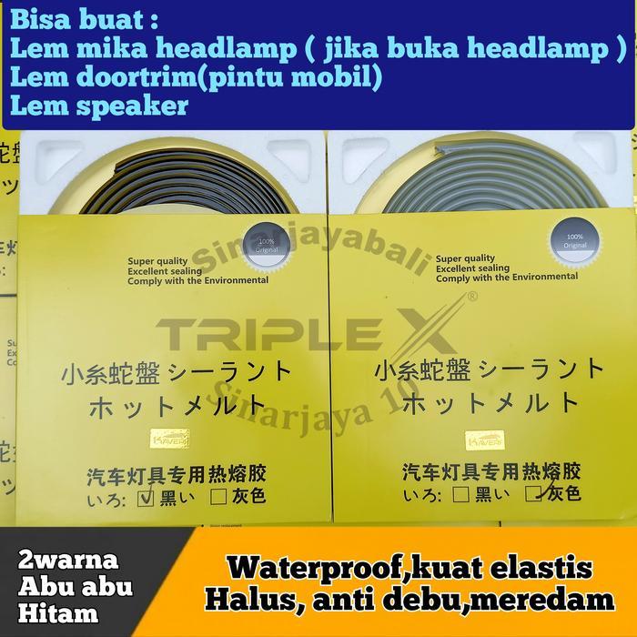 Diskon Lem Mika Motor Mobil Headlamp Pintu Doortrim Speaker Odol Karet Ecer Butyl Tape Sealant
