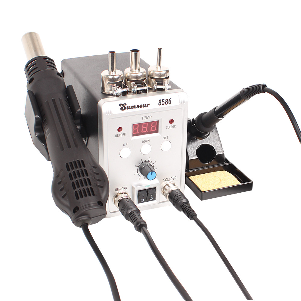 . Soldering Station 8586 Digital Display Hot Air Rework Station -