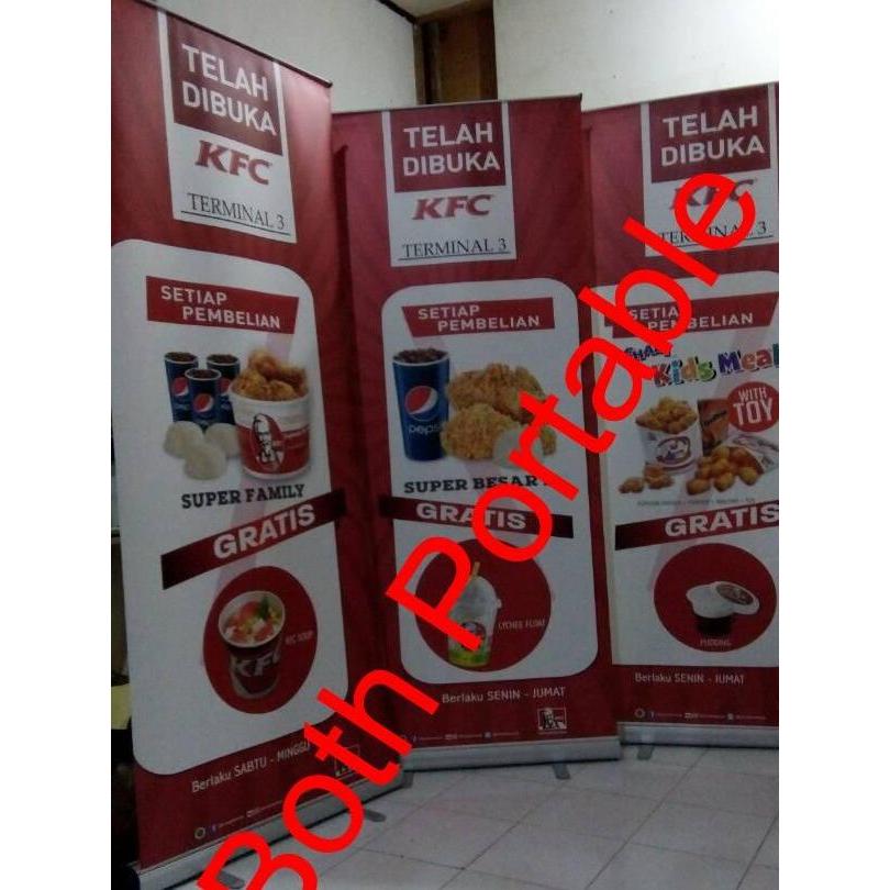 Roll Up Banner Alumunium Plus printing Ukuran 80 x 180 Murah Jakarta