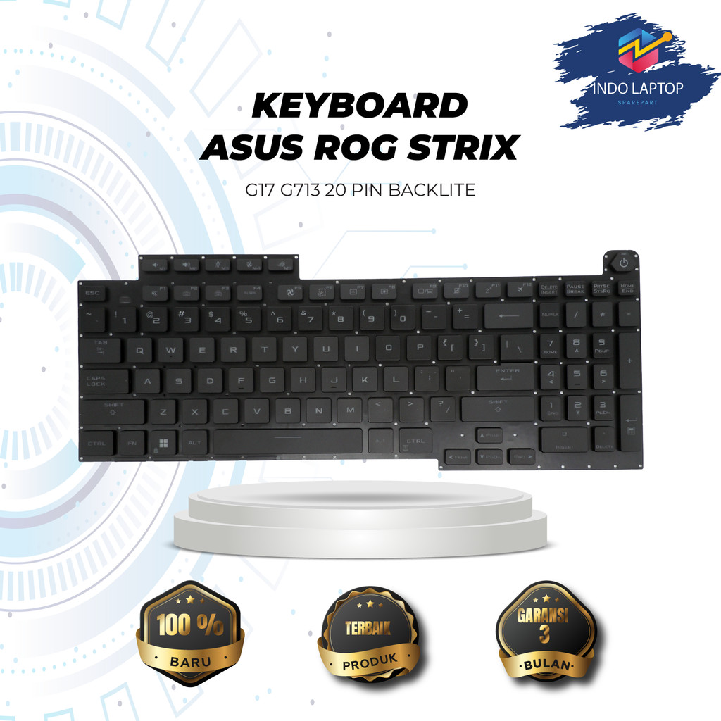 Keyboard Asus Rog Strix g17 g713 20 Pin Backlite