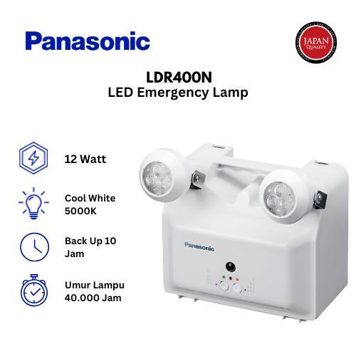 Panasonic LDR400N Lampu Darurat LED 12 Watt Cool White 5000K Auto Cut-Off Charging Compact Design