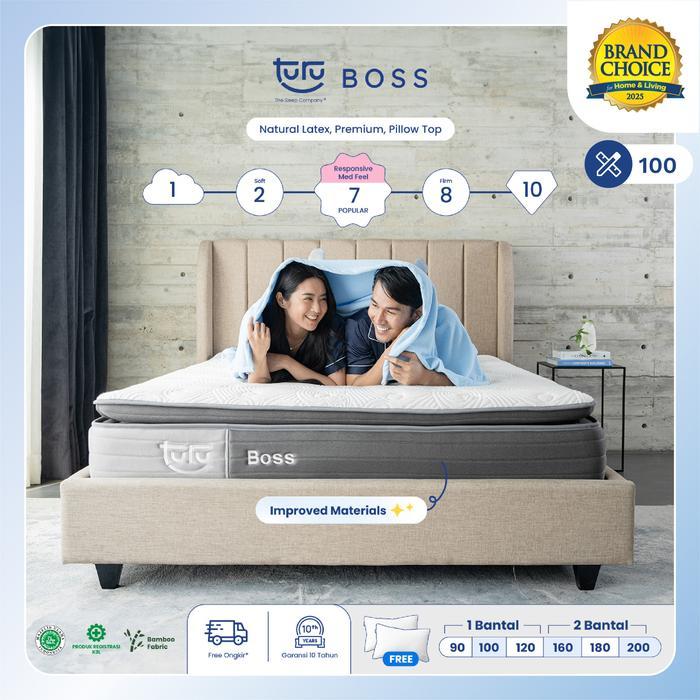 Kasur Pocket Spring Bed TURU BOSS uk. 100x200 (Super Single) + BANTAL