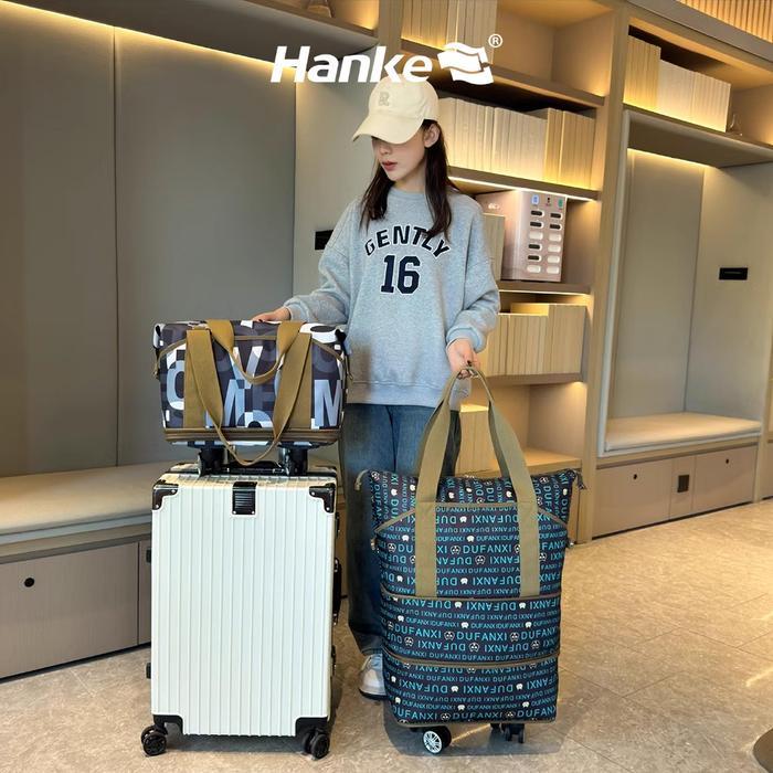 Hanke Tas Trolly Roda Trolley Koper Travel Slempang HandBag - BK3300