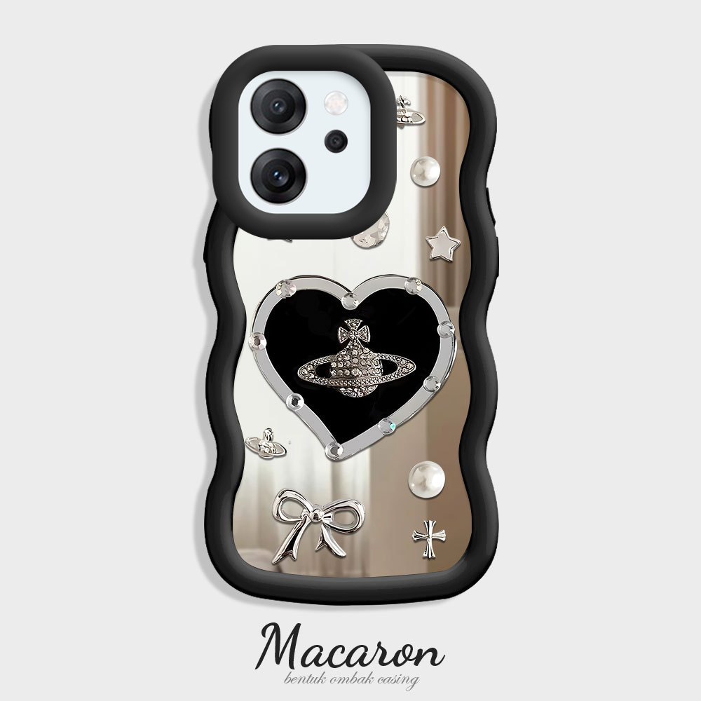 Casing Hp Untuk OPPP Reno 14F 5G Mirror Cassing Phone Berbagai Warna Case Mode Love Kupu Kesing MKL 