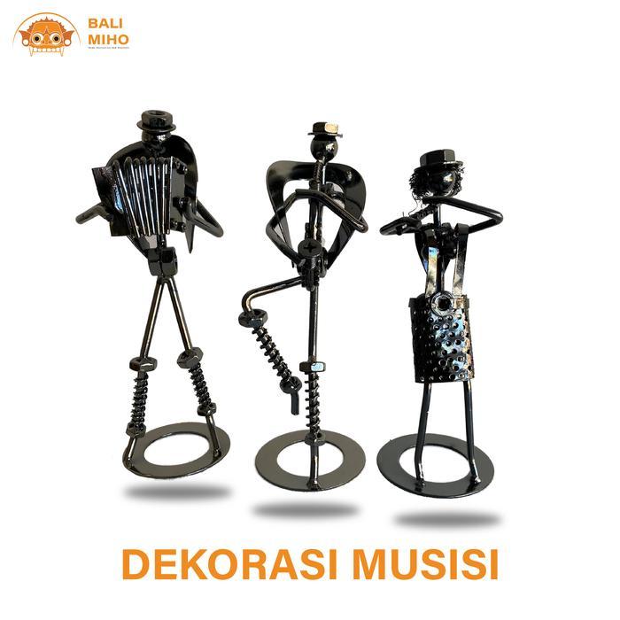Dekorasi Musisi - Patung Orang dari Besi Baut - Miniatur Musisi