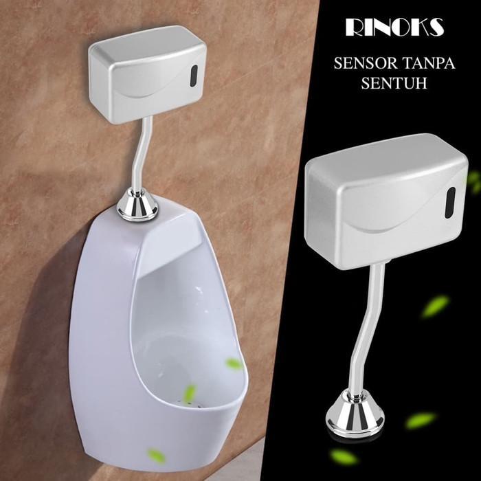 RINOKS URINOIR SENSOR FLUSH OTOMATIS BILAS KM-603 DC SILVER