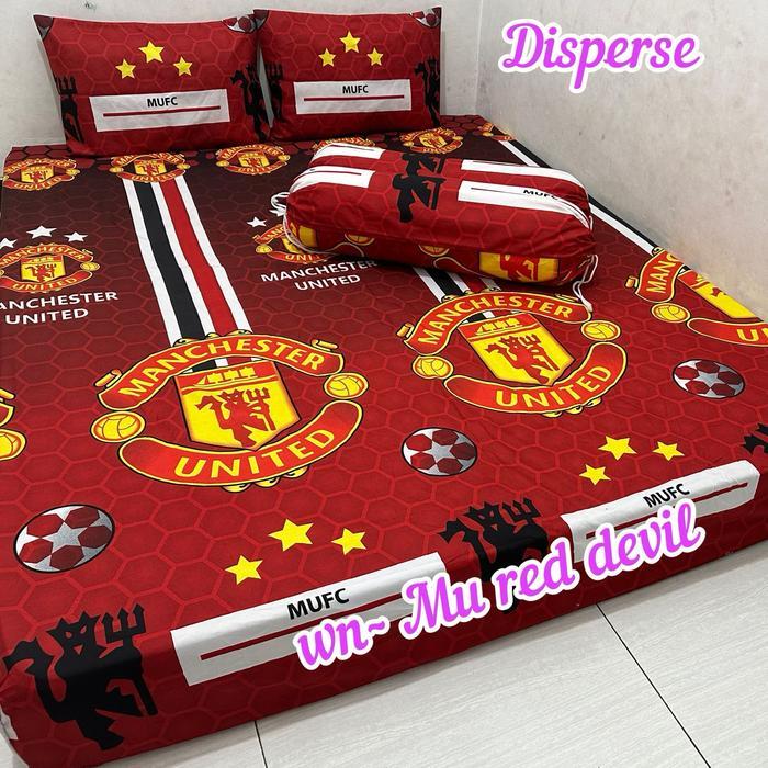 SPREI MOTIF BOLA BERKUALITAS ADEM KUALITAS PREMIUM SET SARUNG BANTAL SARUNG GULING Karet Tali Kain