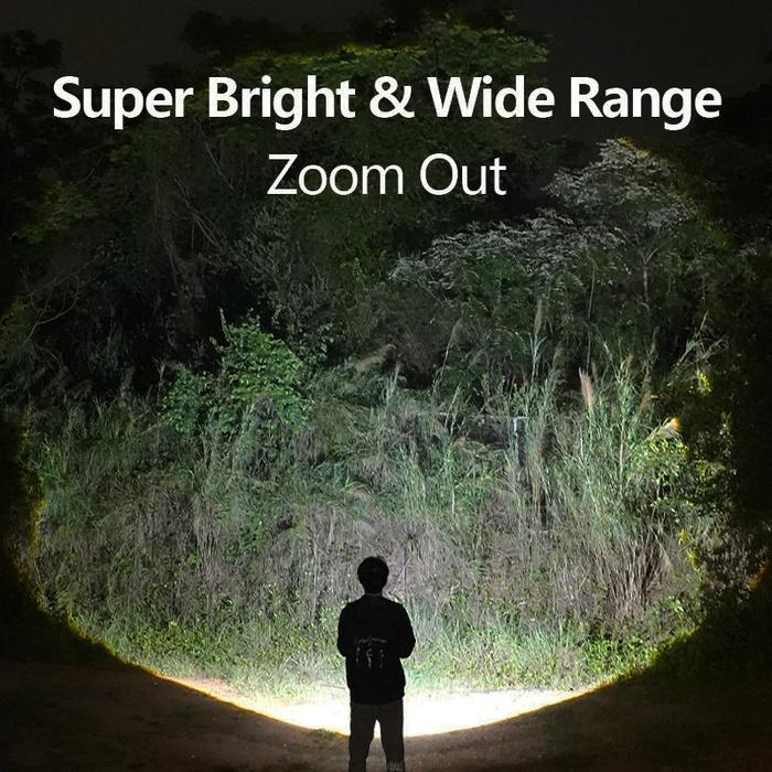 Premium Senter Smiling Shark Sd1023 Senter Led Camping Kemah Hook Gantungan Original