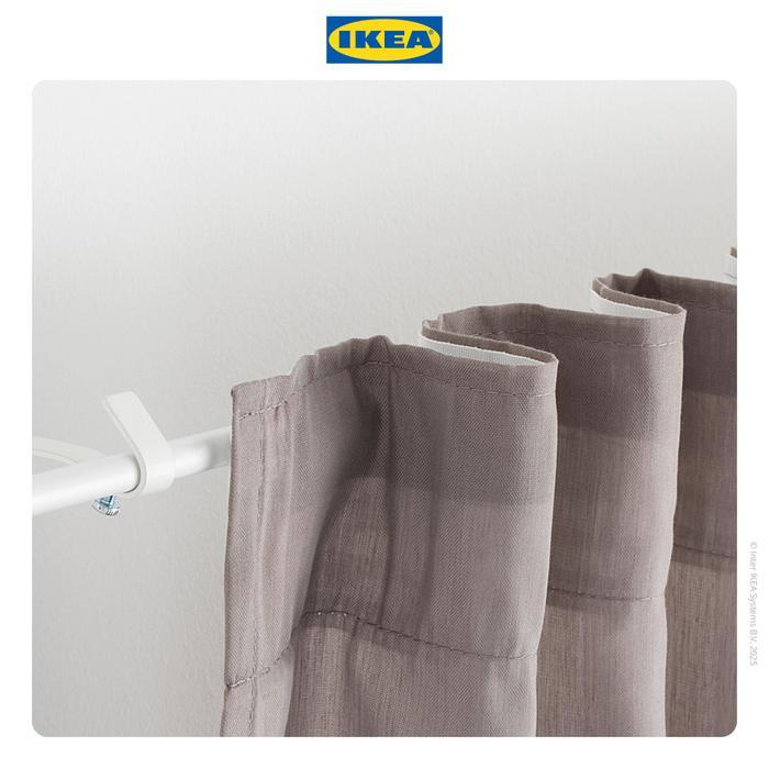 IKEA IRJA Set Rel Batang Gorden Putih 140cm
