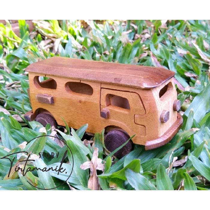 TERBARU MINIATUR MOBIL VW COMBI KAYU