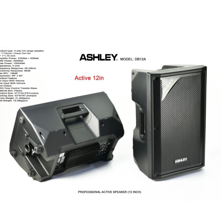 Speaker Aktif Ashley DB12A Original 12 inch Active