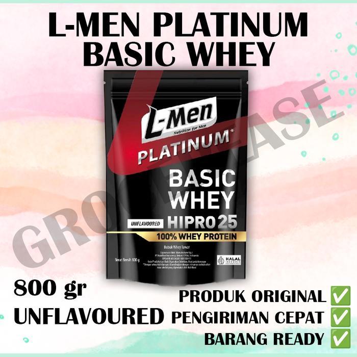 L-Men Platinum Basic WHEY LMEN Unflavoured - Tinggi Protein