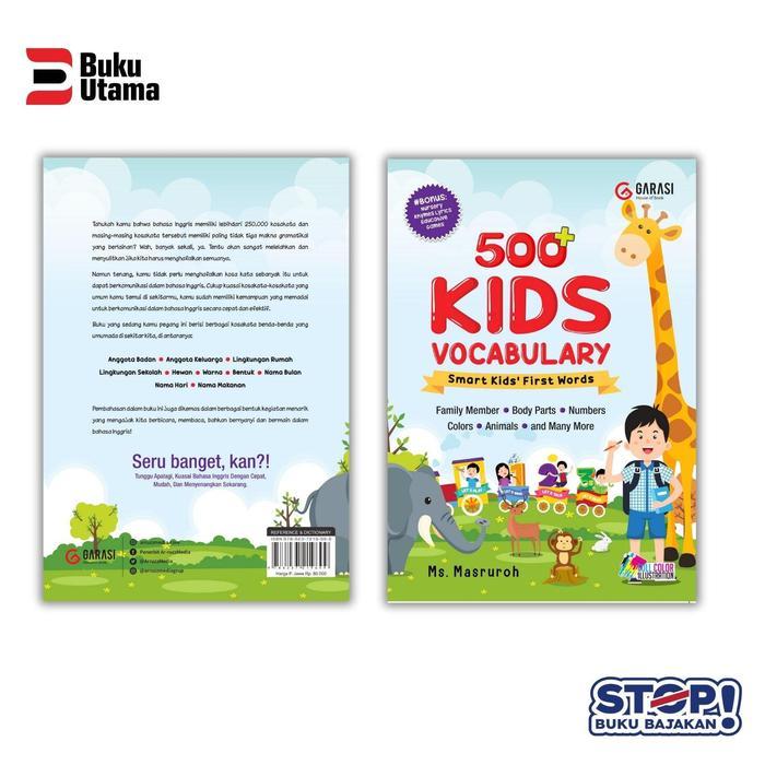 Paket 3 Buku Bahasa Inggris Anak (Untuk Tk-Sd) - 500 Kids Vocabulary, Little Brilliant English