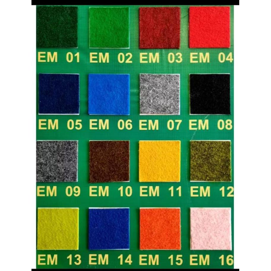 Karpet Beludru EMERALD Non Buana Meteran / Karpet Polos Pameran Panggung Masjid Ketebalan 2 mm Lebar