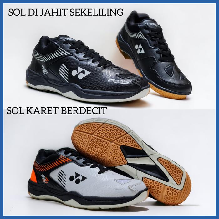 Yonex - Sepatu Badminton Y0Nex Pria Wanita Sol Jahit Sekeliling Sol Karet Berdecit / Sepatu
