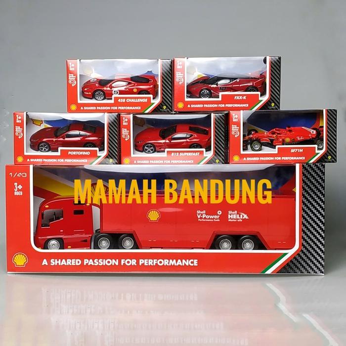 Shell V-Power Ferrari Burago Miniatur Miniature Mobil Diecast