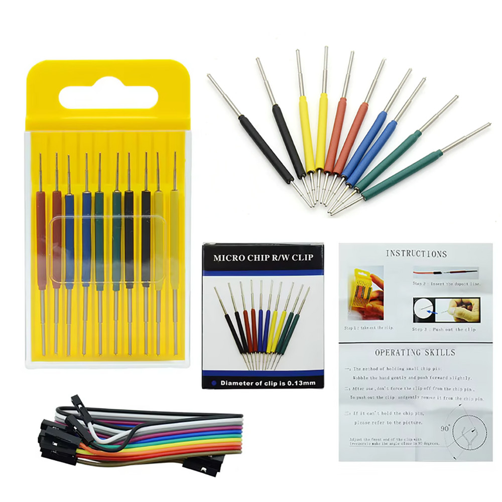 10pcs Universal Chip Test clip IC clamp Chip BIOS Online burning fixture Precision SOP SMD PIN
