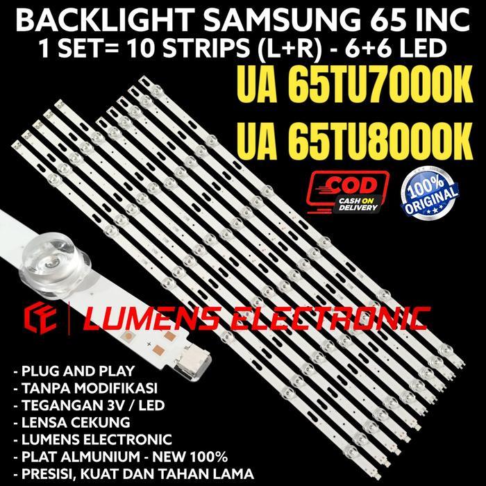 BACKLIGHT TV LED SAMSUNG 65 INC UA 65TU7000 65TU8000 65TU7000K 65TU8000K LAMPU BL 65TU 12K