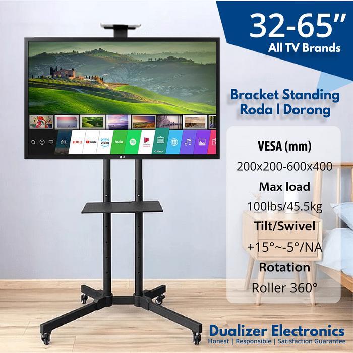 Bracket Standing TV LED 32 43 49 50 55 60 65 Inch cocok untuk TV Merk Sony Sharp LG Samsung