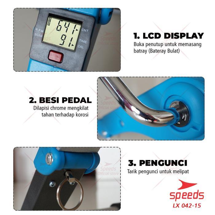 Sepeda Statis Terapi Portable SPEEDS Sepeda Statis Mini Bike 042-15