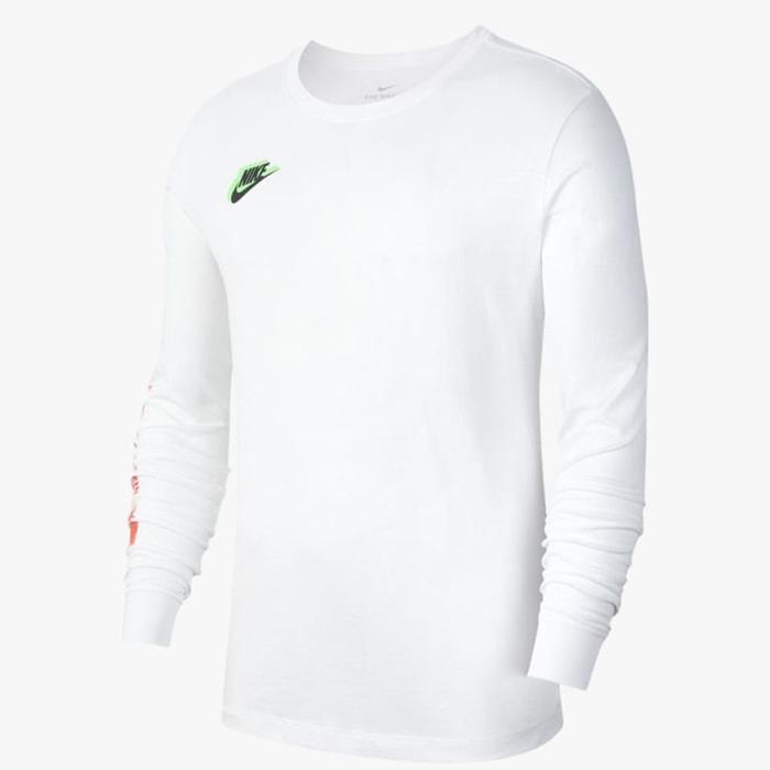 Kaos Lengan Panjang Pria Nike Sportwear T-Shirt - White Original