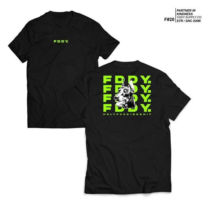 Fruddy Duddy - Fddy - Kaos Hitam - Dog