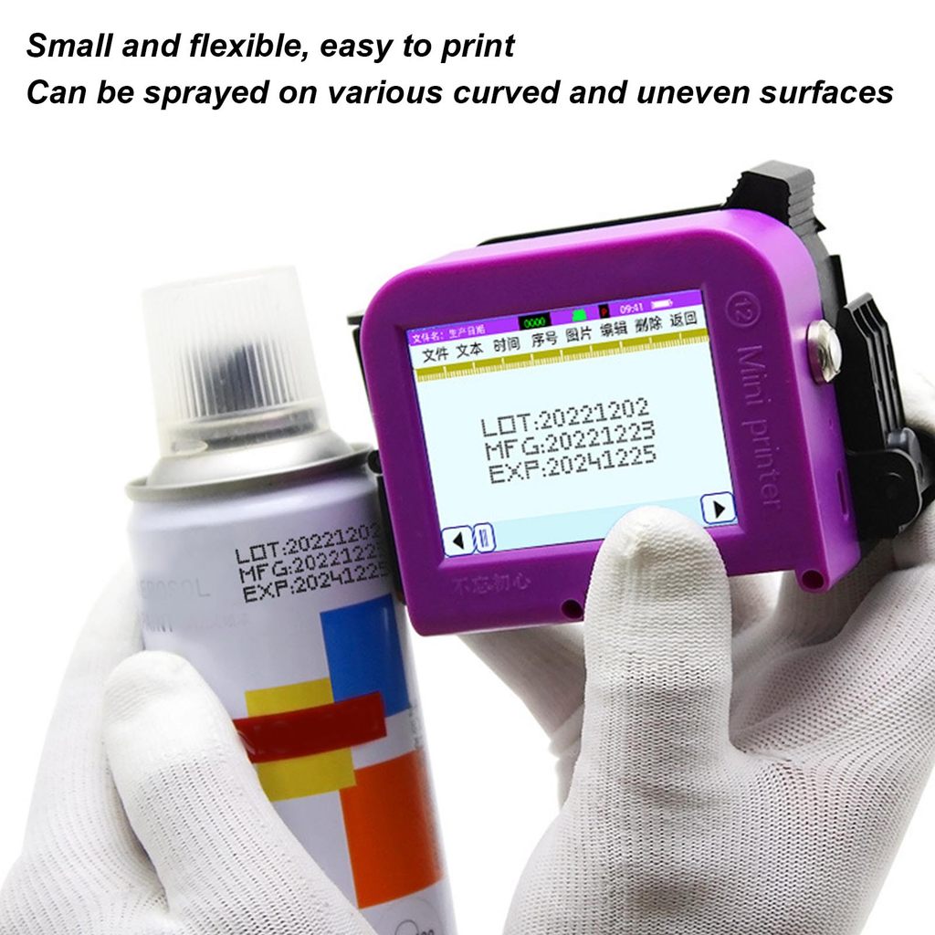 Zerro Handheld Inkjet Printer Detachable Portable  Smart Inkjet Coding Machine for Production Date Q