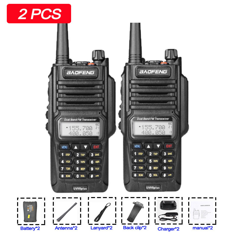 2020 Baofeng UV-9R plus Waterproof IP68 Walkie Talkie High Power CB Ham Long Range UV9R portable Two