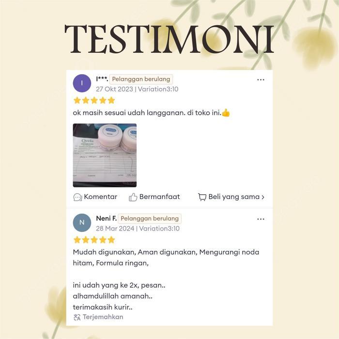 Krim Pencerah Wajah Kusam Qeela Skincare Paket Cream Pagi Malam + Sabun Brightening Bpom Cod / Paket
