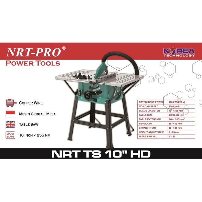 sintayanistore12 NRT-PRO TS 10" HD Mesin Table Saw 10 Inch - Gergaji Meja Potong Kayu
