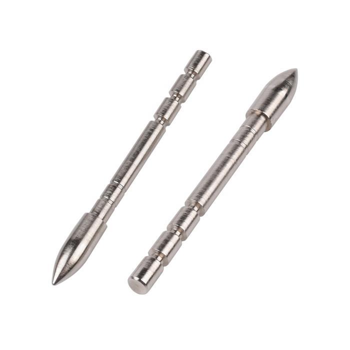 24Pcs 110 Grain Steel Bullet Point Insert Arrow Tips 4.2Mm Carbon Arrow Shaft