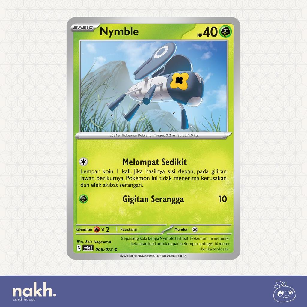 Kartu Pokemon TCG Indonesia Hantaman Triplet sv1a 008/073 Nymble