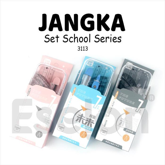 Jangka + Penggaris Set Office 3113 / Jangka Set