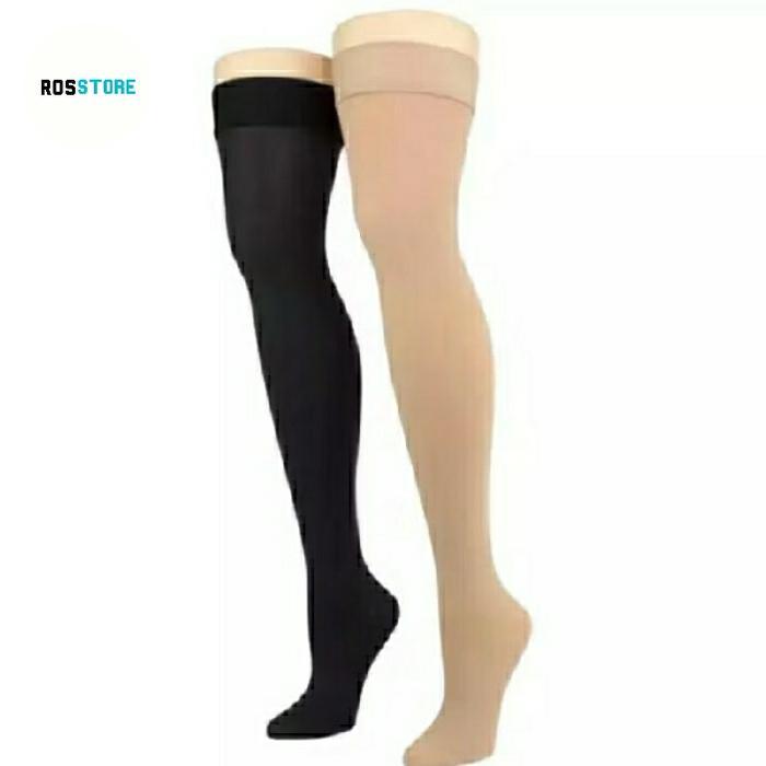 Stoking Sepaha Warna Kulit Tipis Stoking Wanita Transparan Diatas Lutut