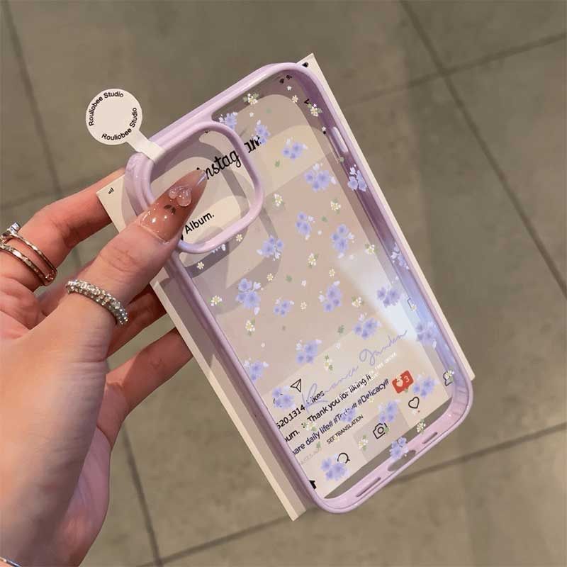 Clear Bunga Aesthetic Case Hp Samsung S25 Fe M23 S23 Ultra M54 S20 Fe S24 Plus S24 Fe A12 M12 M15 5G