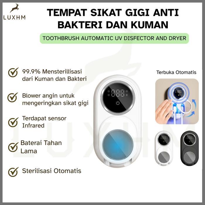 Tempat Sikat Gigi UV Hygiene Sterilisasi Disinfektan Ultraviolet Toothbrush Holder Toothbrush UV
