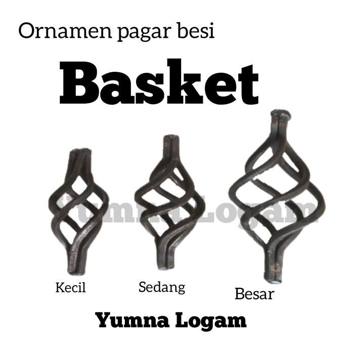Basket nanas ornamen aksesoris hiasan pagar pintu besi kanopi