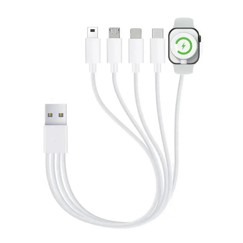 5 in 1 Phone & Watch Magnetic Charger Cable For Apple Watch Series USB Type-C Cable For iPhone