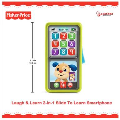 Fisher Price HLY61 Laugh & Learn 2-in-1 Slide To Learn Smartphone