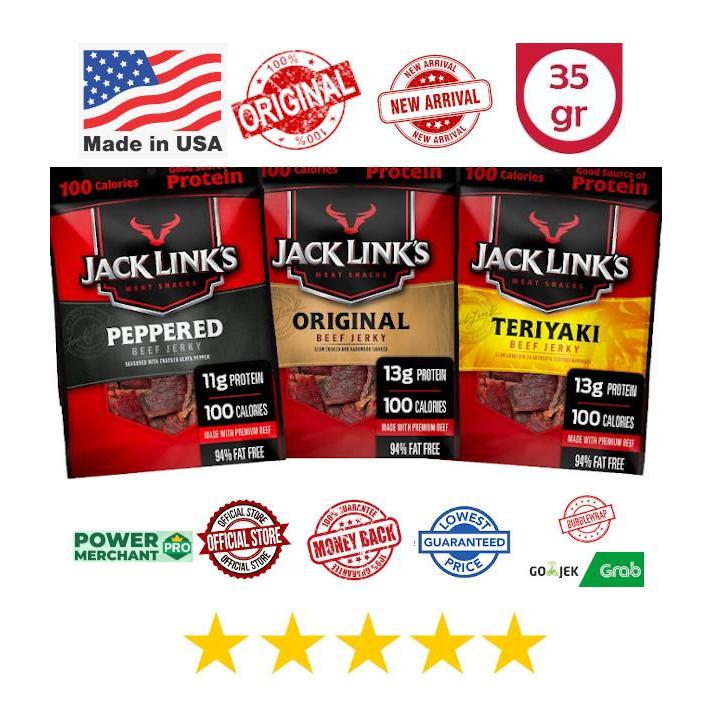Jack Links Beef Jerky Dendeng Sapi - 35 Gram - Usa/Amerika Terlaris