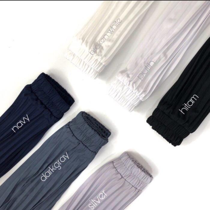 Rok Plisket Premium Tebal Polos Panjang Bawahan Wanita
