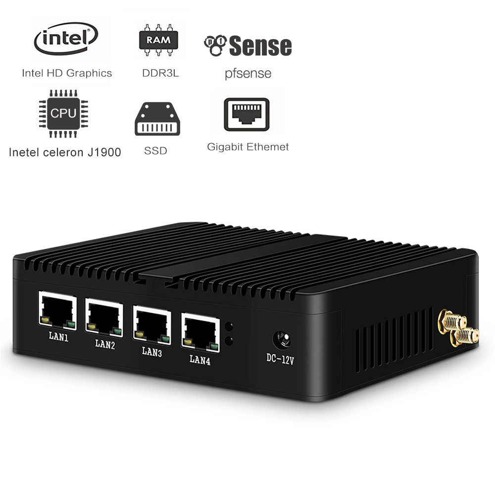 . Xcy Firewall Pfsense Pc J4125 Intel Celeron J1900 J4125 Router -