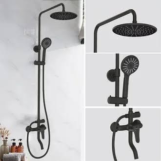 Shower tiang hitam panas dingin / kran tiang panas dingin