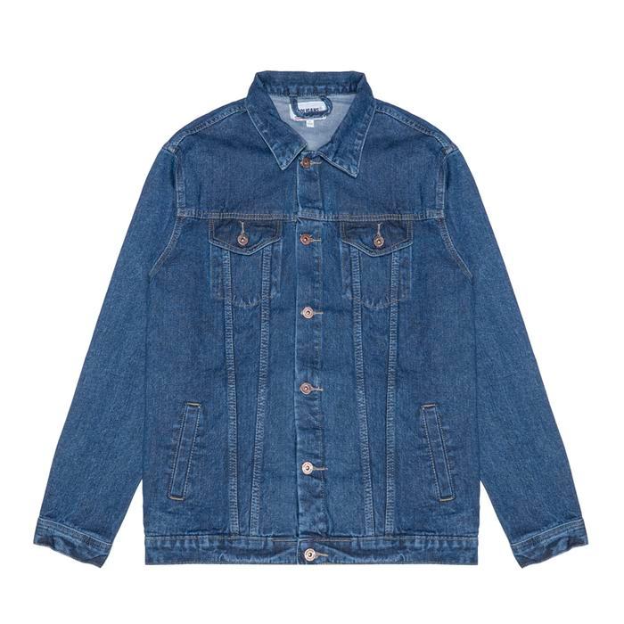 Hooligans Denim Jacket Denilson Dark Blue Outer Kancing Jaket Jeans Casual Pria Wanita