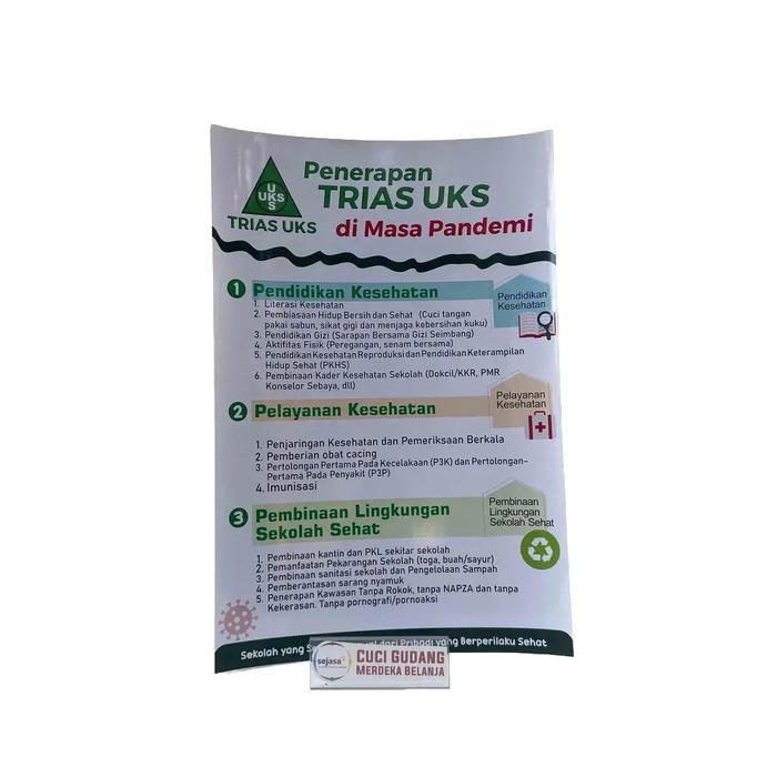 Poster UKS masa Pandemi, Poster UKS, Poster Sekolah Kertas