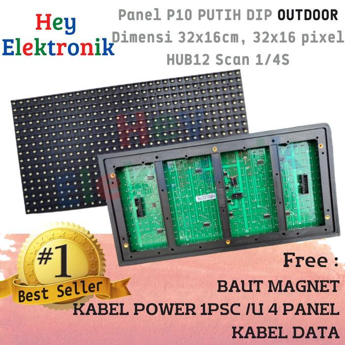 Panel Module Modul LED P10 Running Text DIP Putih Outdoor